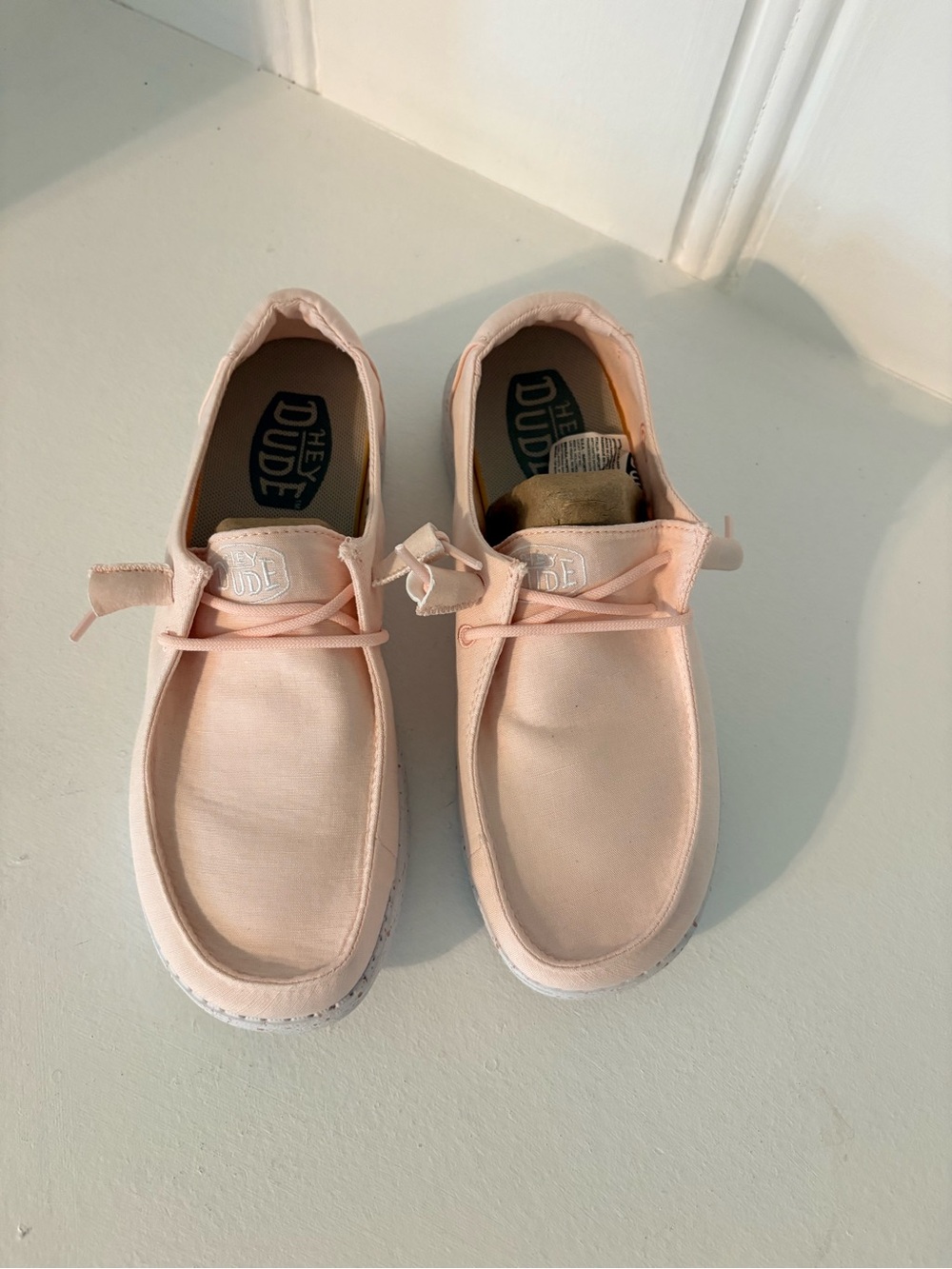 Hey Dude Canvas Slip-On Shoes in Light Blush